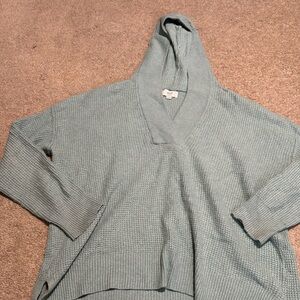 aerie sweater with hood, xs(oversized), worn twice